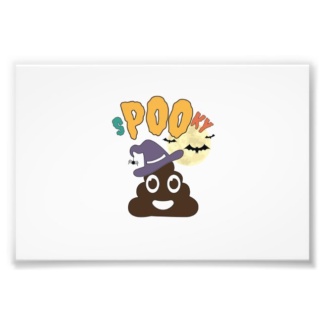 Impression Photo Conception de caca effrayant Halloween humour de s (Devant)