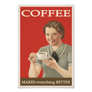 Impression Photo Conception de café rétro
