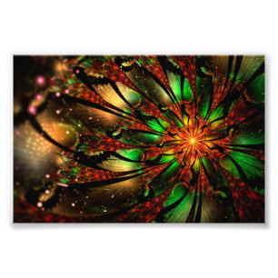 Impression Photo Conception de fleur fractale abstraite.