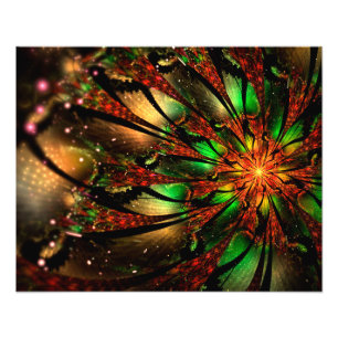 Impression Photo Conception de fleur fractale abstraite.