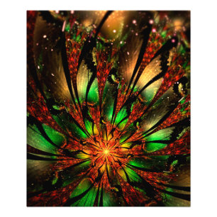 Impression Photo Conception de fleur fractale abstraite. 