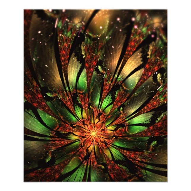 Impression Photo Conception de fleur fractale abstraite.  (Devant)