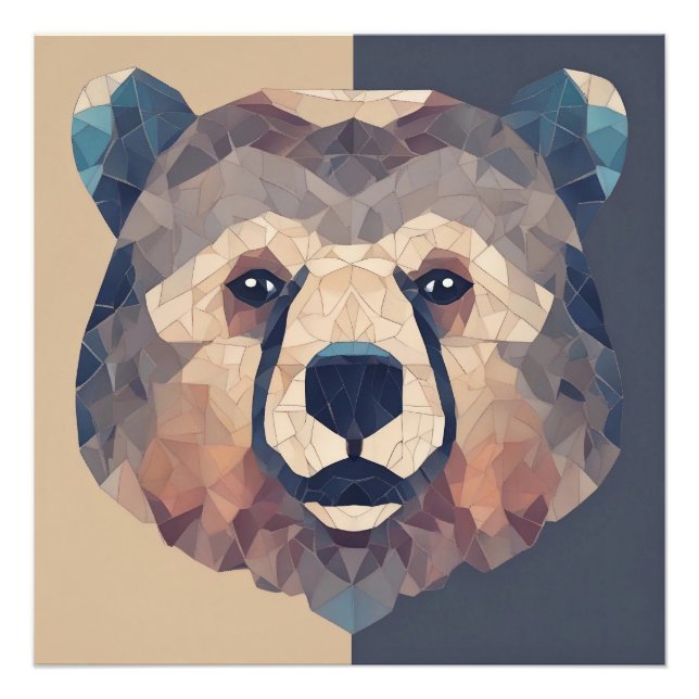 Impression Photo Conception de la tête d'ours basse (Devant)