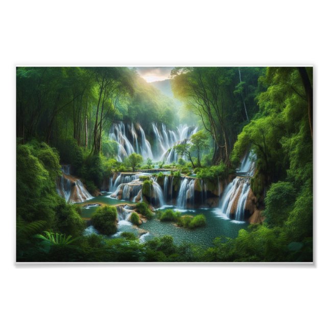 Impression Photo Conception de l'affiche de l'arbre forestier encha (Devant)