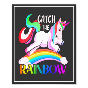 Impression Photo Conception de licorne arc-en-ciel Catch