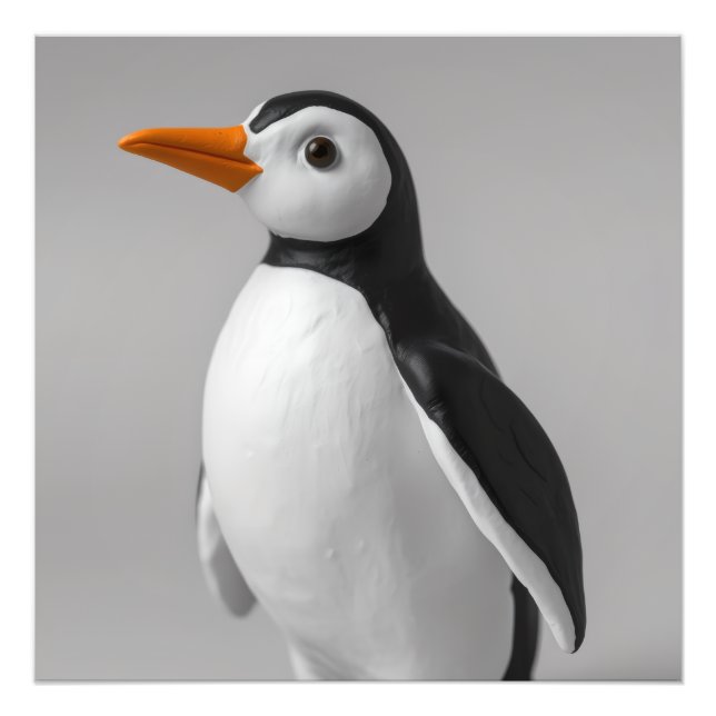 Impression Photo Conception de manchot mignon – Animal d'hiver ador (Devant)