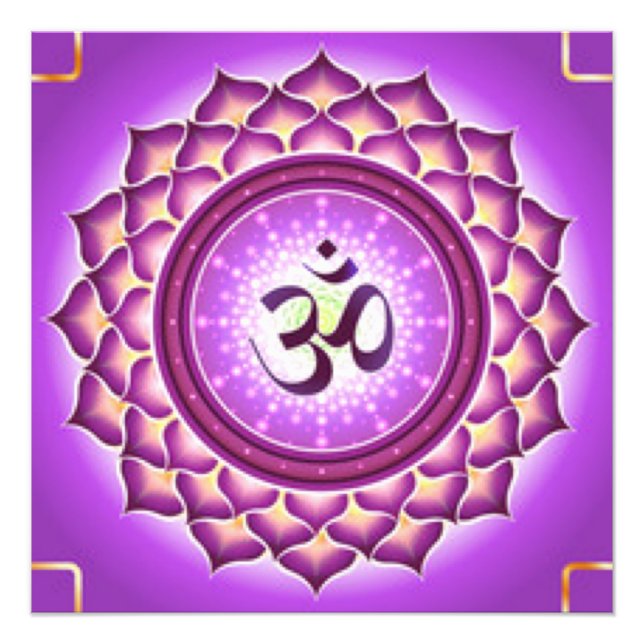 Impression Photo Conception de motif de chakra de la couronne (Devant)