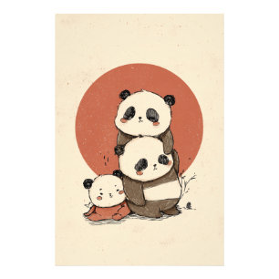 Impression Photo Conception de pandas mignons