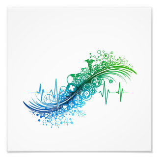 Impression Photo Conception de rythme cardiaque abstrait médical mo