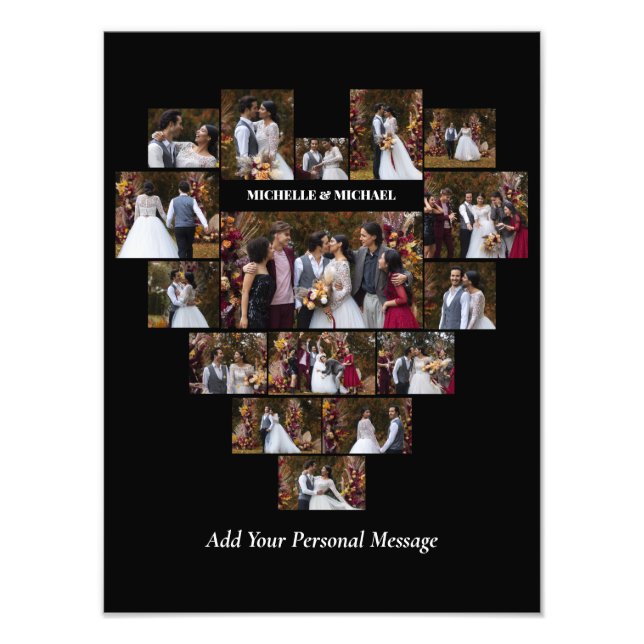 Impression Photo Concevez Votre Propre Collage De Photos En Forme D (Devant)