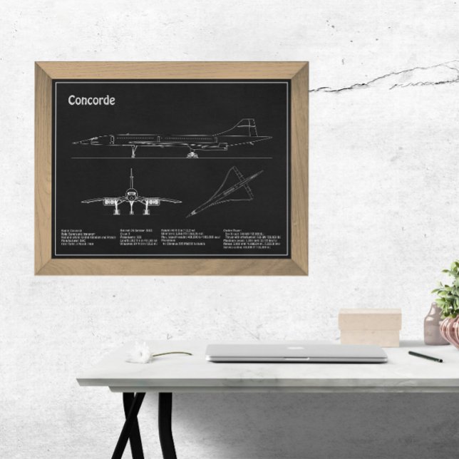 Impression Photo Concorde - Plan directeur de l'avion (Créateur téléchargé)