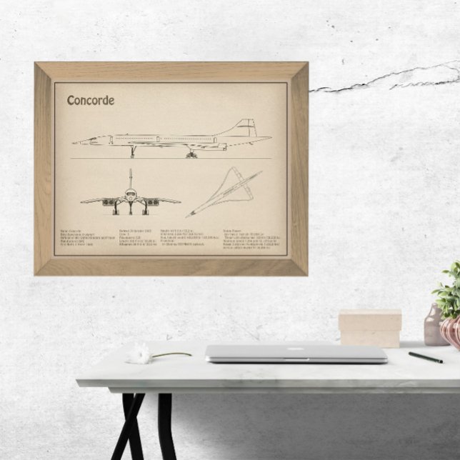 Impression Photo Concorde - Plan directeur de l'avion Plans de dess (Créateur téléchargé)