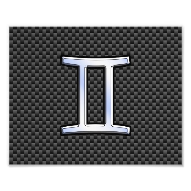 Impression Photo Connexion Zodiac Gemini au charbon de bois Impress (Devant)