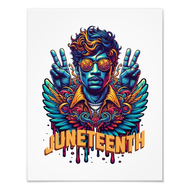 Impression Photo Cool Junetten Black History Mois Angel Freedom (Devant)