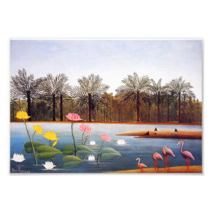 Impression Photo Copie de Flamants roses de Henri Rousseau