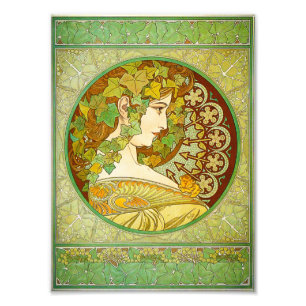 Impression Photo Copie de laurier d'Alphonse Mucha