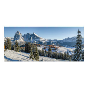 Impression Photo Copie de paysage d'hiver d'Alpe di Siusi