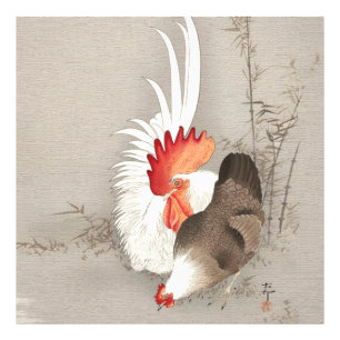 Impression Photo Coq et Poule par Ohara Koson