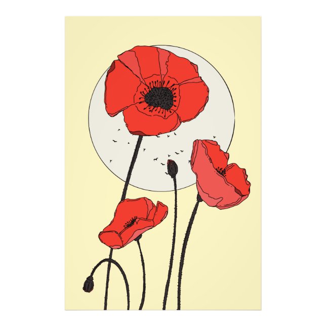 Impression Photo Coquelicots vintage (Devant)