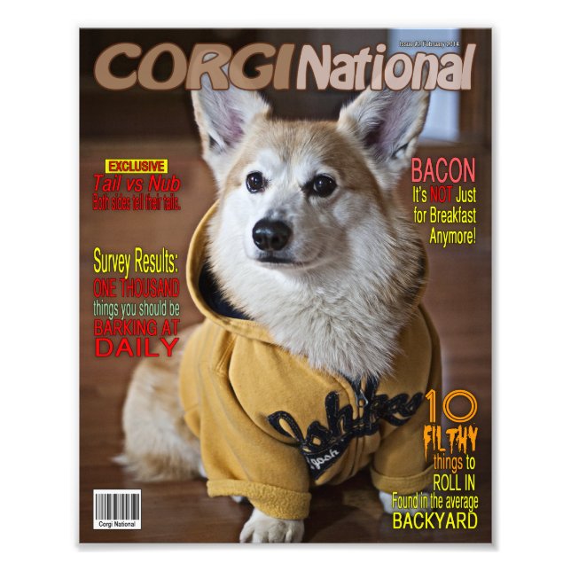 Impression Photo Corgi National Magazine (impression personnalisabl (Devant)