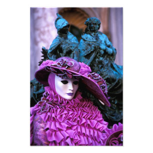 Impression Photo Costume de violet au Carnaval de Venise