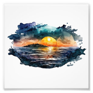 Impression Photo Couche d'aquarelle