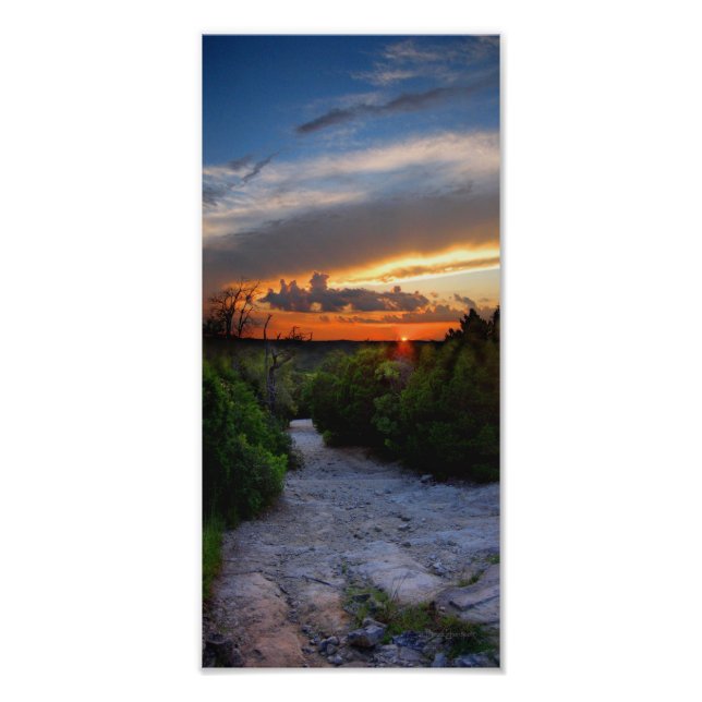 Impression Photo Couché de soleil de Hill of Life - Barton Creek -  (Devant)