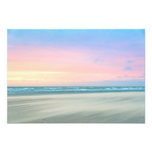 Impression Photo Coucher de soleil abstrait à la plage de La Haye