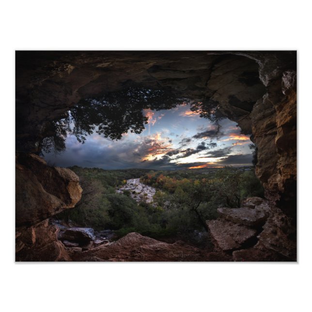 Impression Photo Coucher de soleil de Barton Creek - Austin, Texas (Devant)