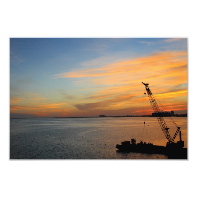 Impression Photo coucher de soleil de Biscayne (Devant)