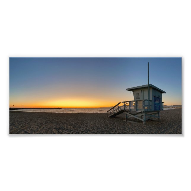 Impression Photo Coucher de soleil de l'heure d'or - Venice Beach,  (Devant)