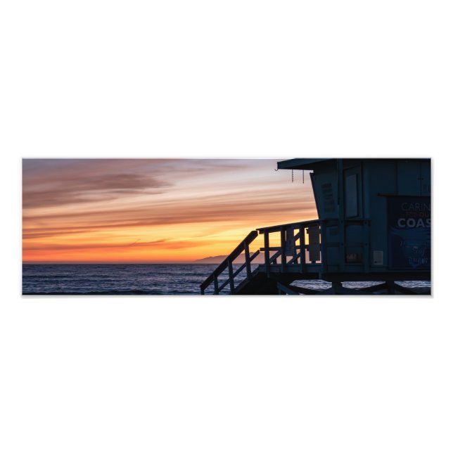 Impression Photo Coucher de soleil de l'heure d'or - Venice Beach,  (Devant)