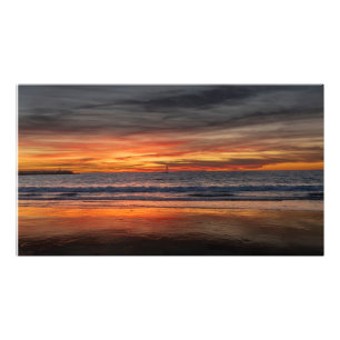 Impression Photo Coucher de soleil de pointe - Marina Del Rey, Cali