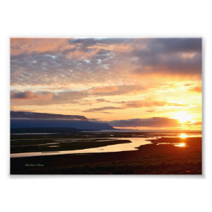 Impression Photo Coucher de soleil islandais