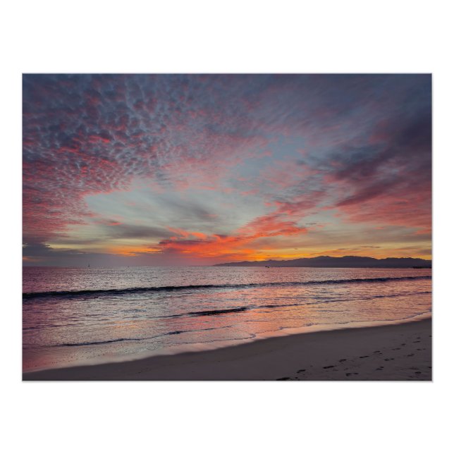 Impression Photo Coucher de soleil magnifique - Marina Del Rey, CA (Devant)