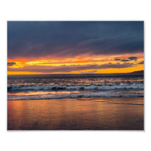 Impression Photo Coucher de soleil magnifique - Marina Del Rey, Cal