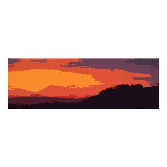 Impression Photo Coucher de soleil simplifié (Devant)