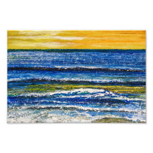 Impression photo - Coucher de soleil sur la mer et
