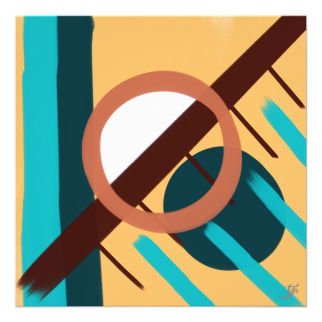 Impression Photo Coucher de soleil sur la plage - Abstrait  (Devant)