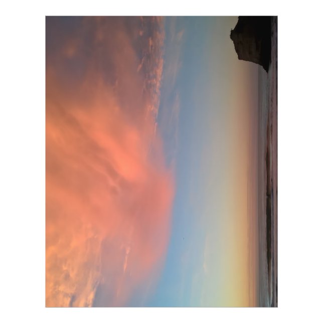 Impression Photo Coucher de soleil sur la plage de Biarritz (Devant)
