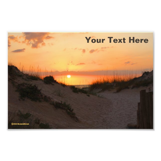 Impression Photo Coucher de soleil sur la plage de Floride (Devant)
