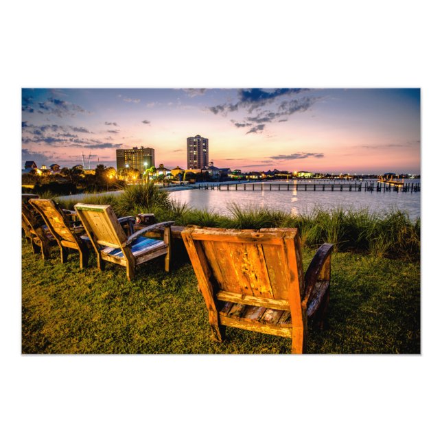 Impression Photo Coucher de soleil sur la plage de Pensacola (Devant)
