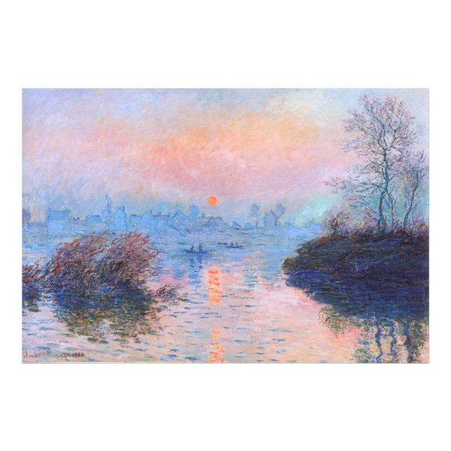 Impression Photo Coucher de soleil sur la Seine Claude Monet (Devant)