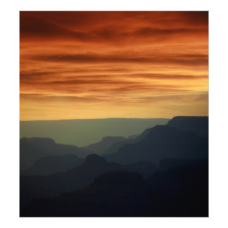 Impression Photo Coucher de soleil sur le Grand Canyon's Blues