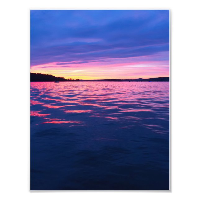 Impression Photo Coucher de soleil sur le lac Seneca, Ohio (Devant)