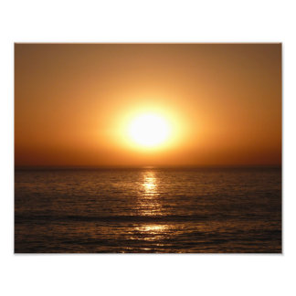 Impression Photo Coucher de soleil sur l'Ocean Beach, San Diego