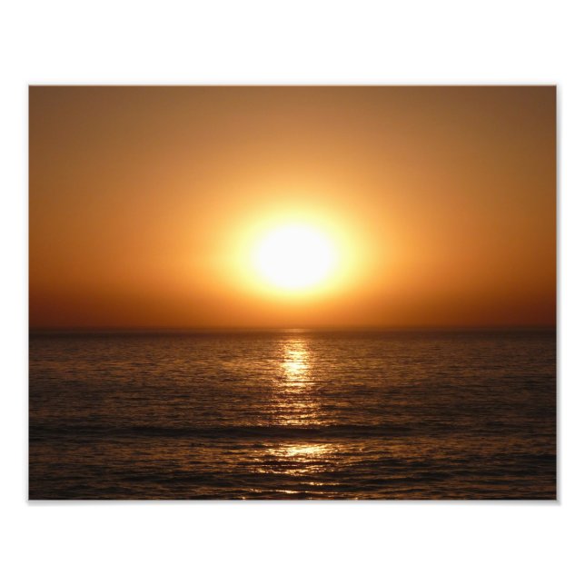 Impression Photo Coucher de soleil sur l'Ocean Beach, San Diego (Devant)