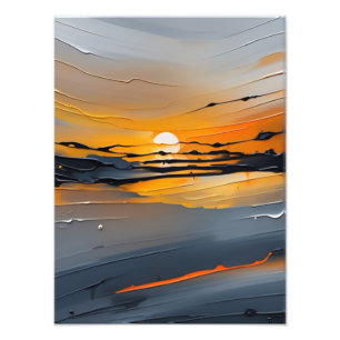 Impression Photo Coucher De Soleil Tranquille Sur Le Lac Serene