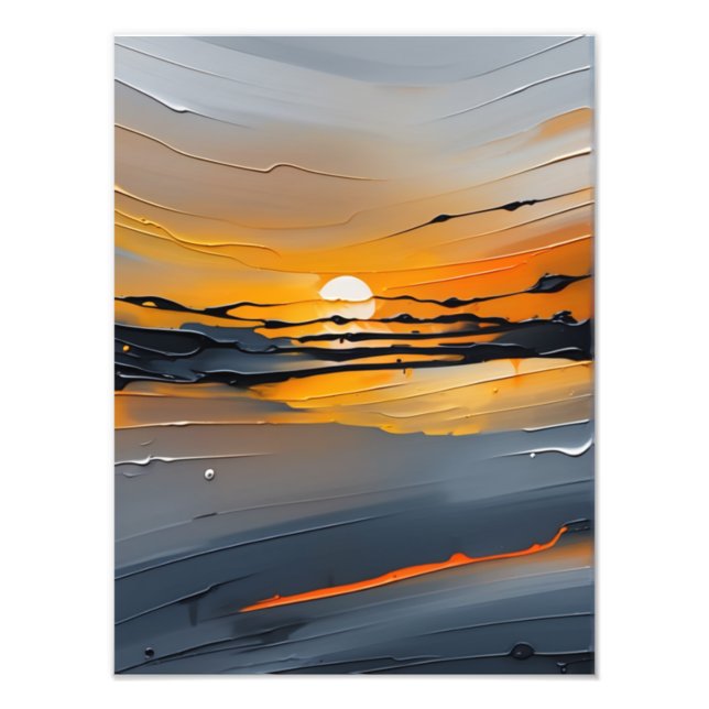 Impression Photo Coucher De Soleil Tranquille Sur Le Lac Serene (Devant)