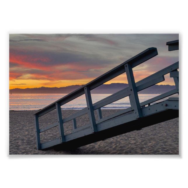 Impression Photo Coucher de soleil vibrant -  Marina Del Rey, CA (Devant)